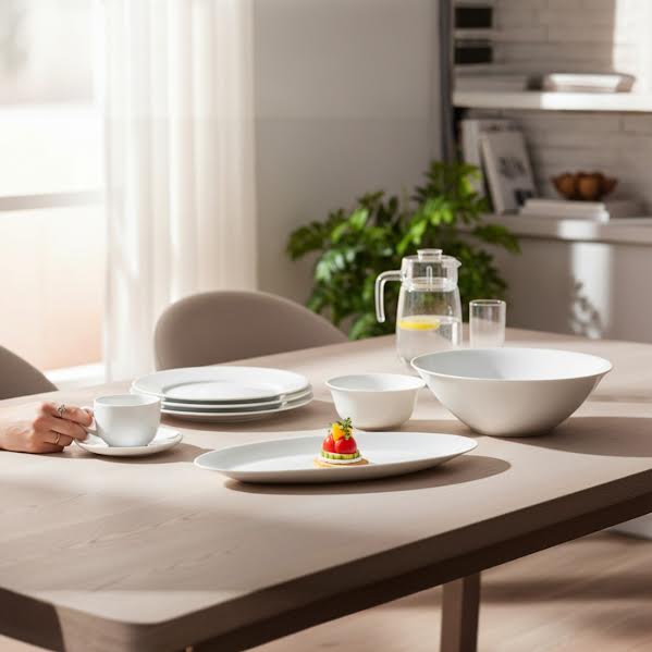 Luminarc Essence 46 Piece Dinner Set White