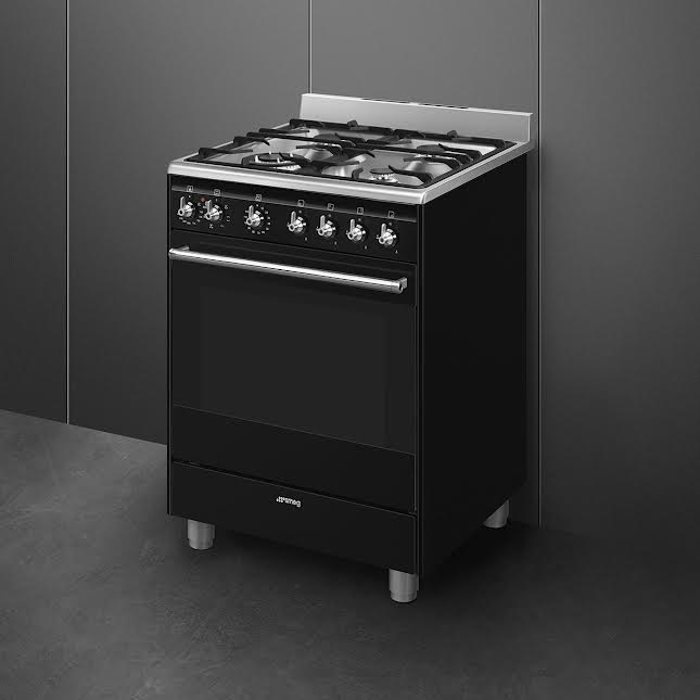 Smeg 60 x 60cm Cooker With Gas Hob Black