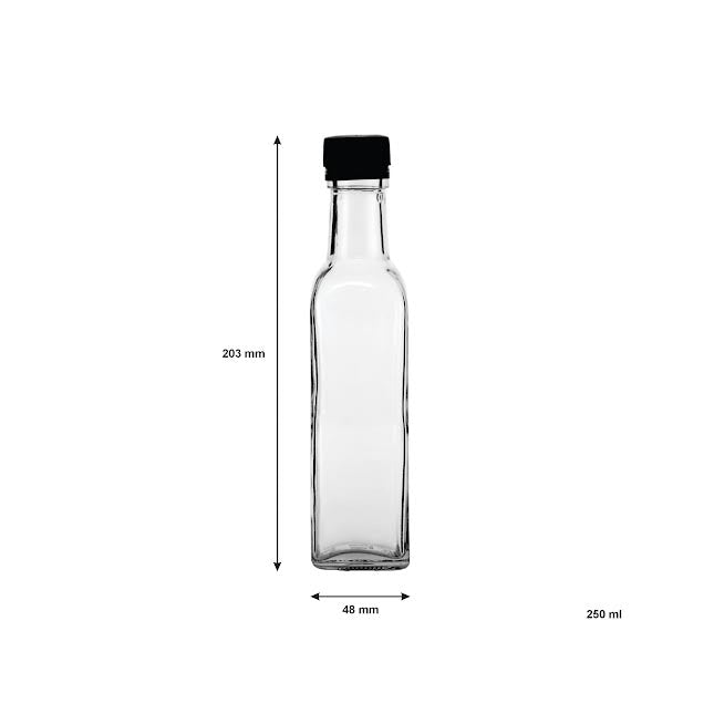 Consol 250ml Oil & Vinegar Bottle with Lid Clear