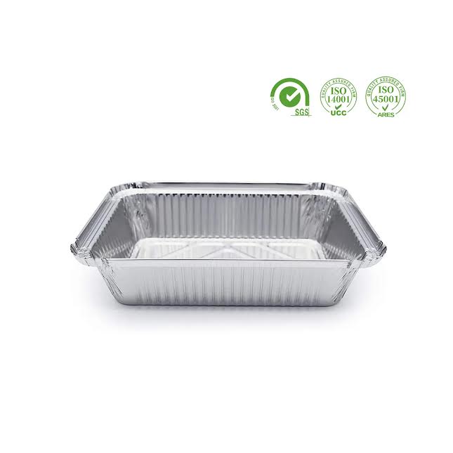 Inpulse Homeware 5 Pack 1.75Lt Aluminium Foil Food Container Silver