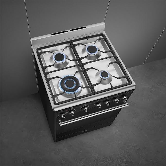 Smeg 60 x 60cm Cooker With Gas Hob Black