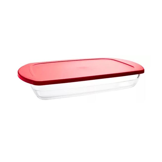 Aqua 2Lt Rectangular Baking Tray Clear