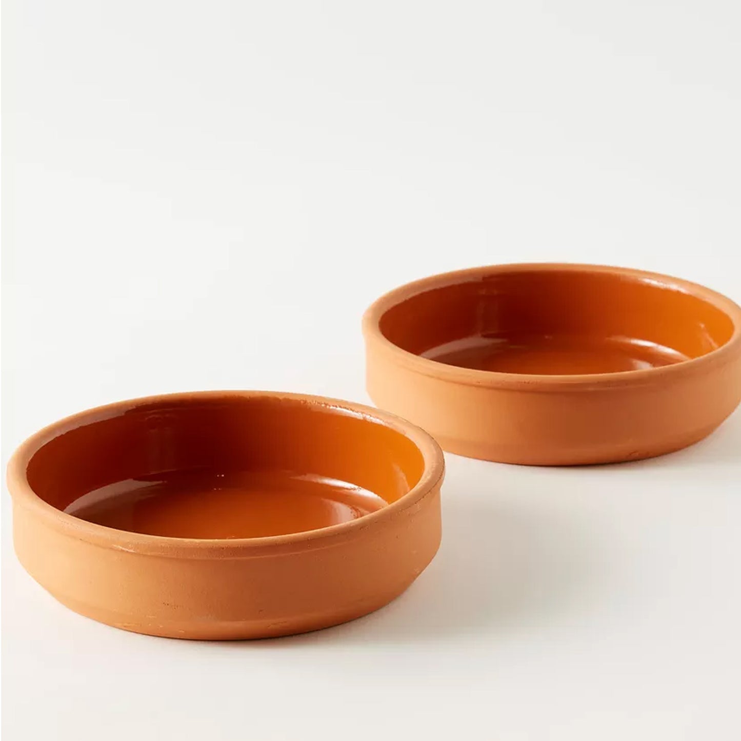 Excellent Housewares 2 Piece 450ml Terracotta Ramekins Set Brown