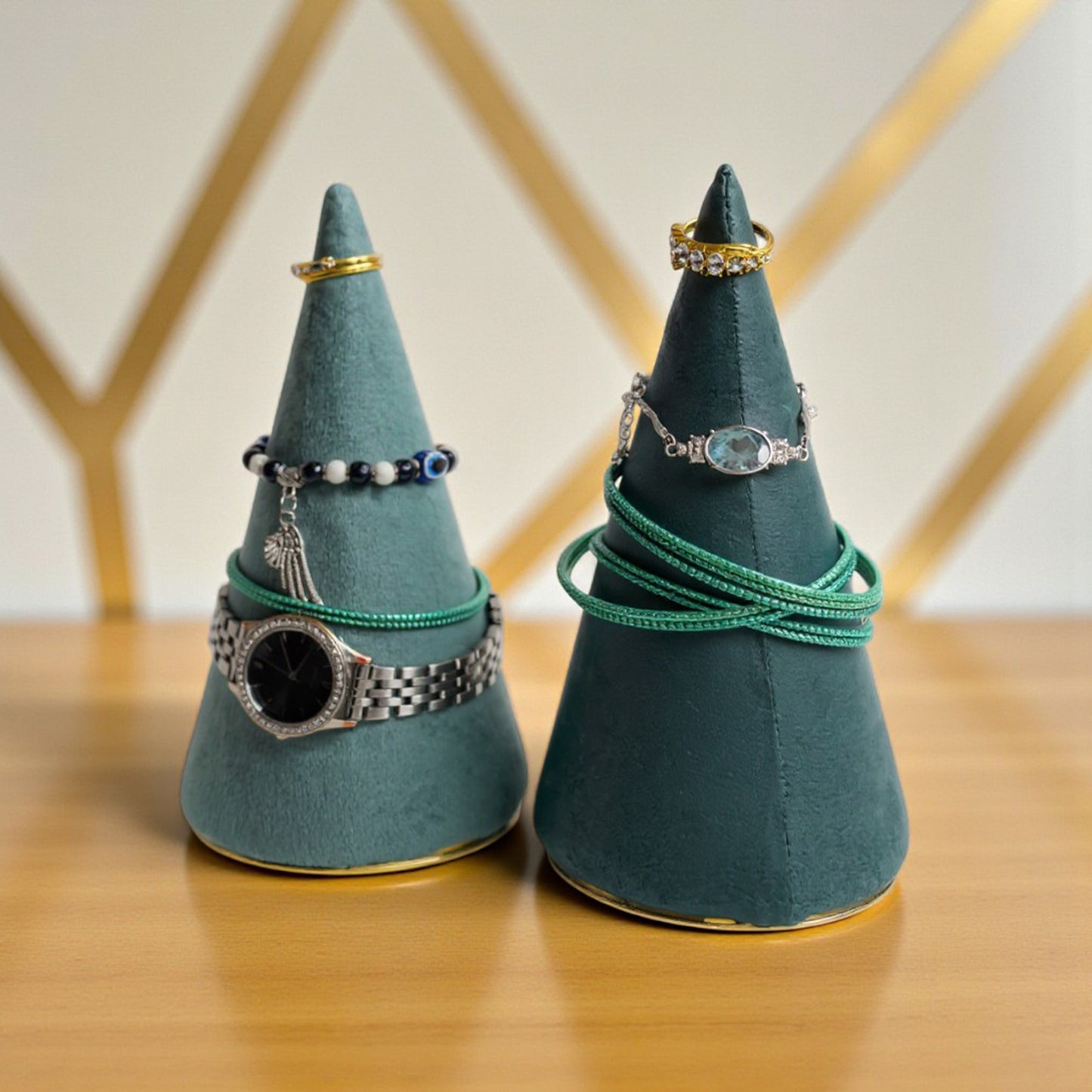 Antalya Cone Shaped Jewellery Organiser Dark Green