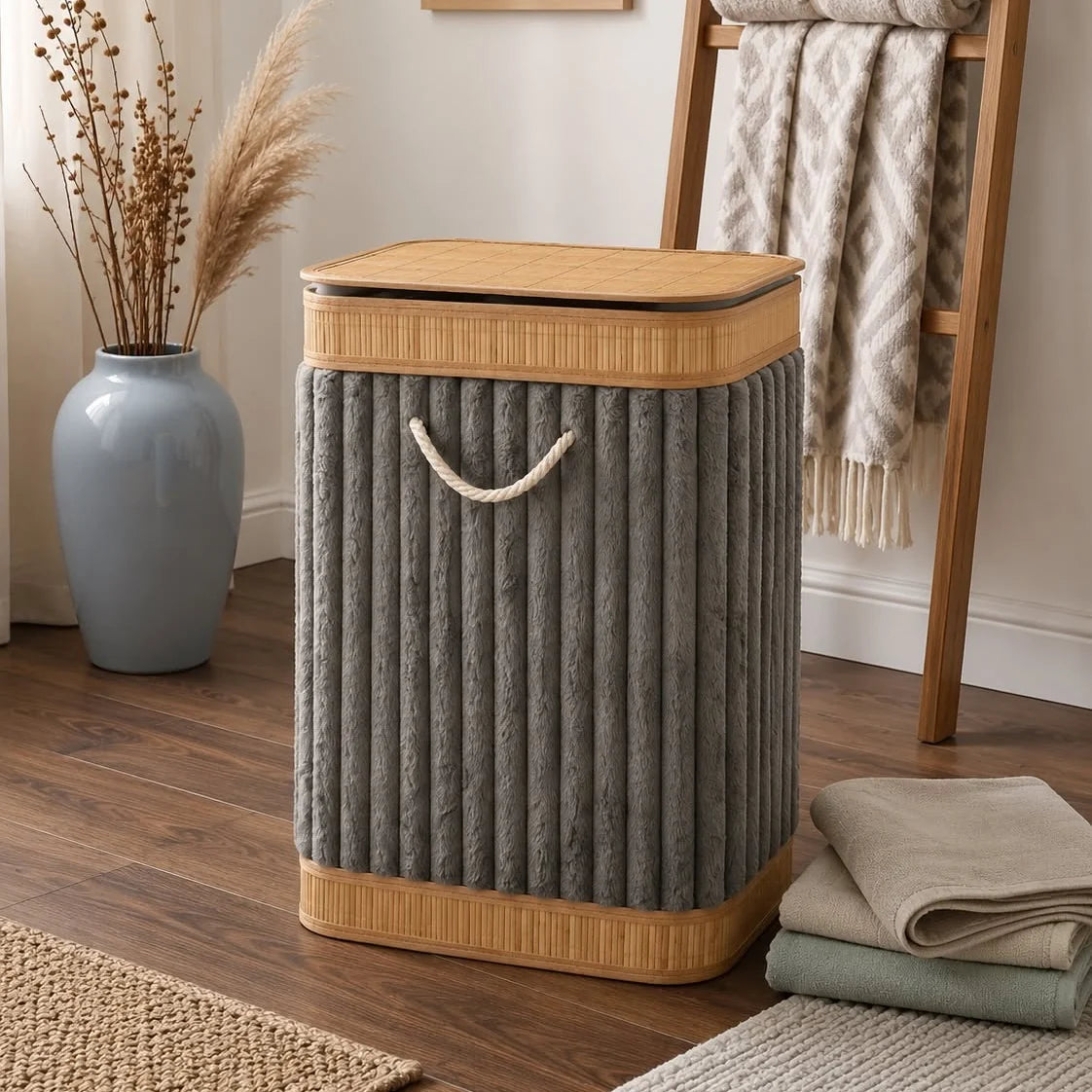 CH Rectangular Laundry Storage Dark Grey