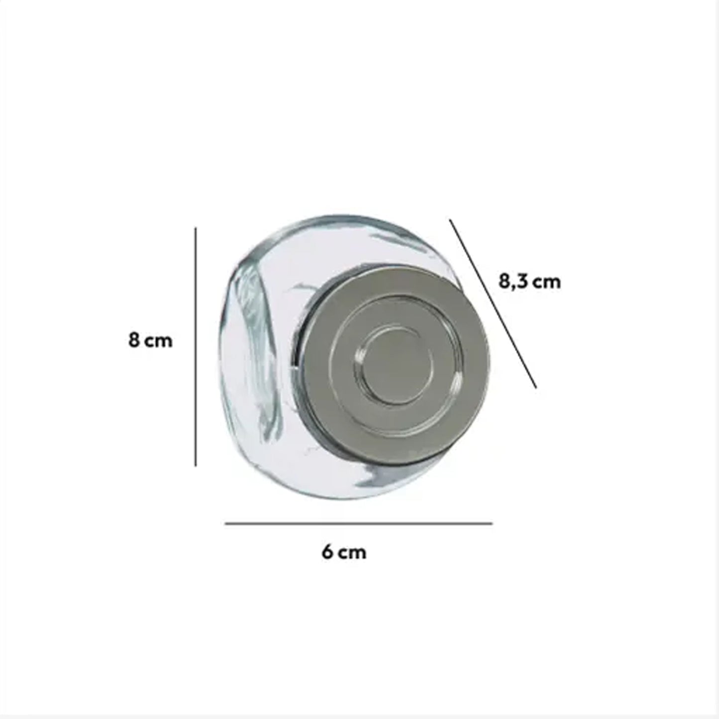Five 4 Piece Spice Jar Set Clear