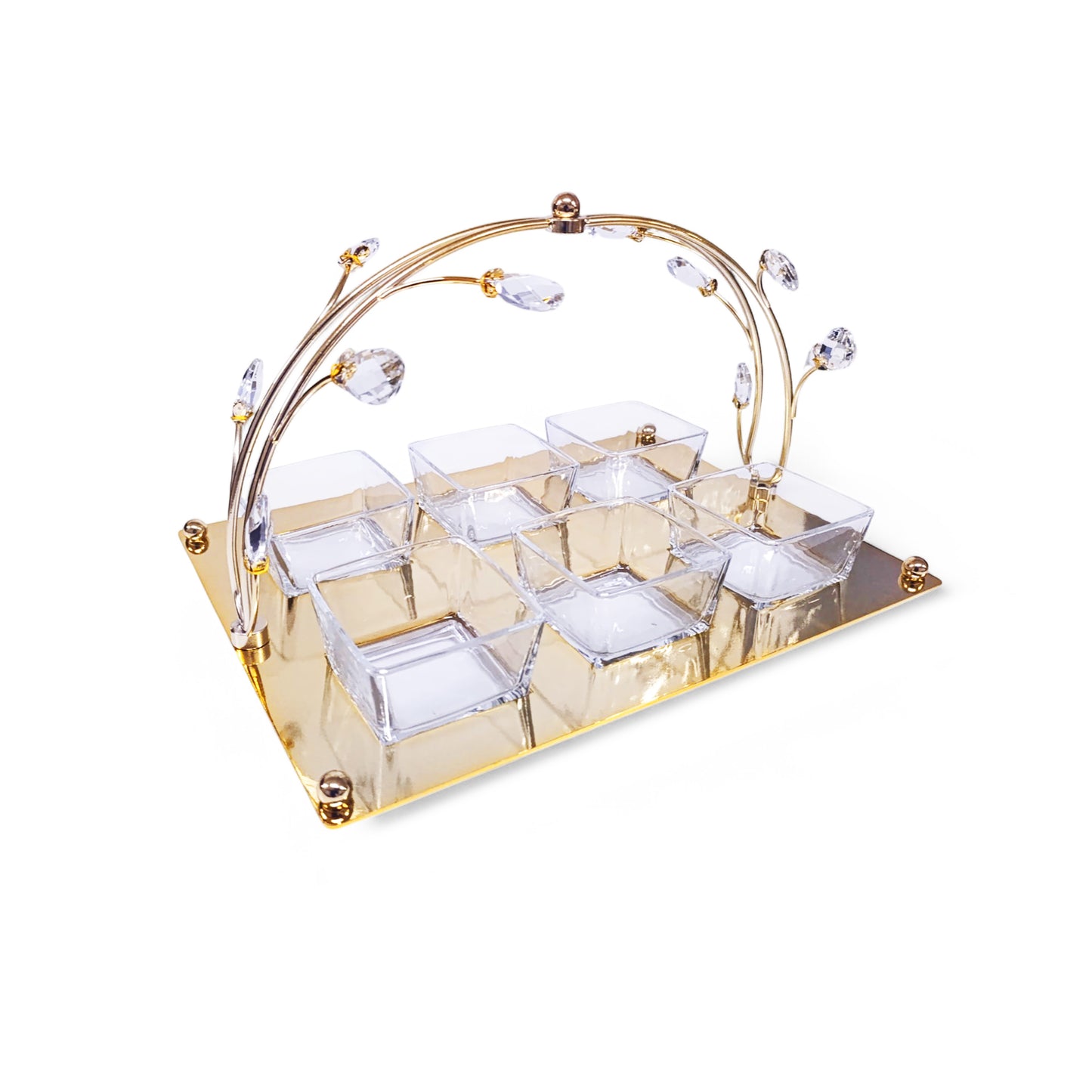 Milano 7 Piece Dessert Server Gold