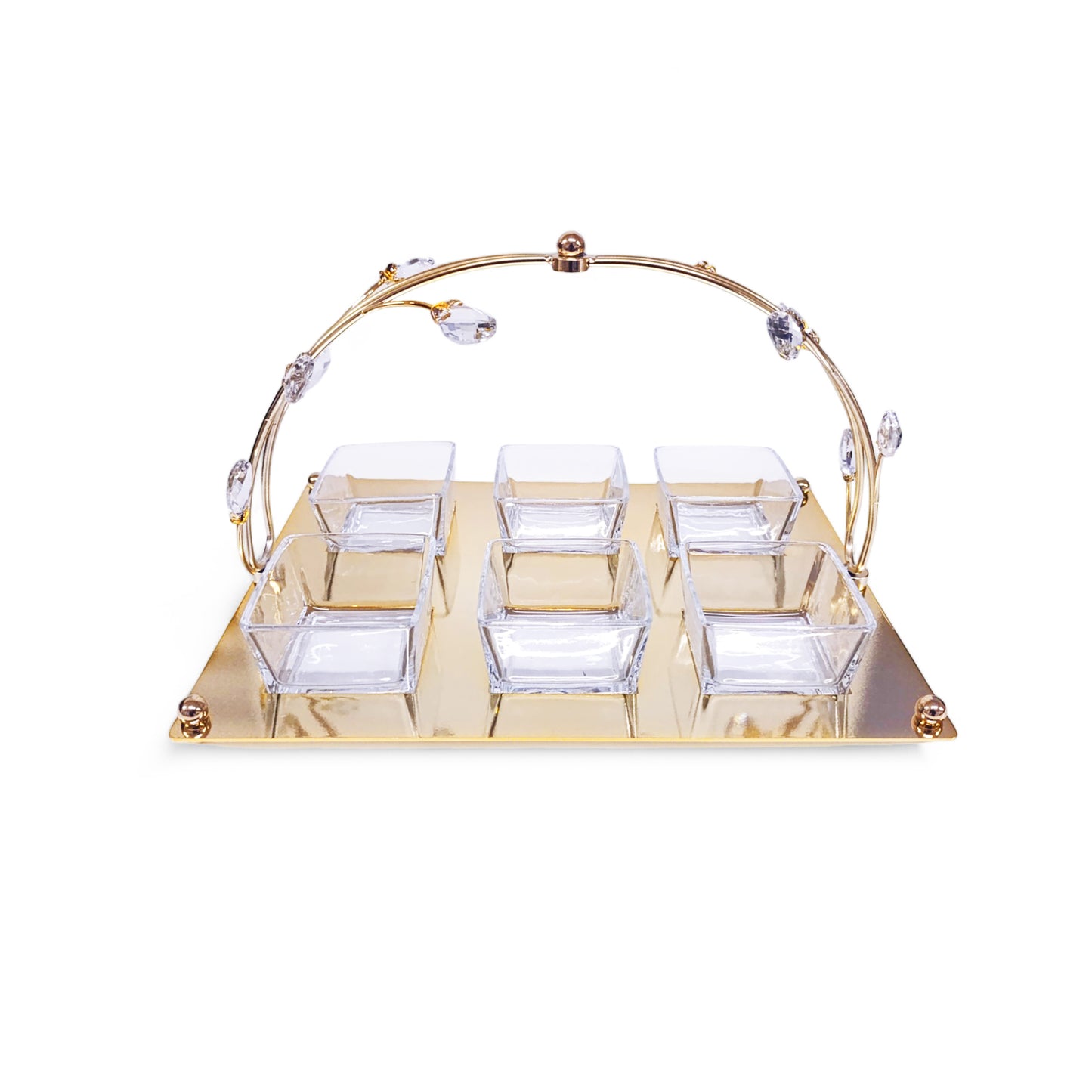 Milano 7 Piece Dessert Server Gold