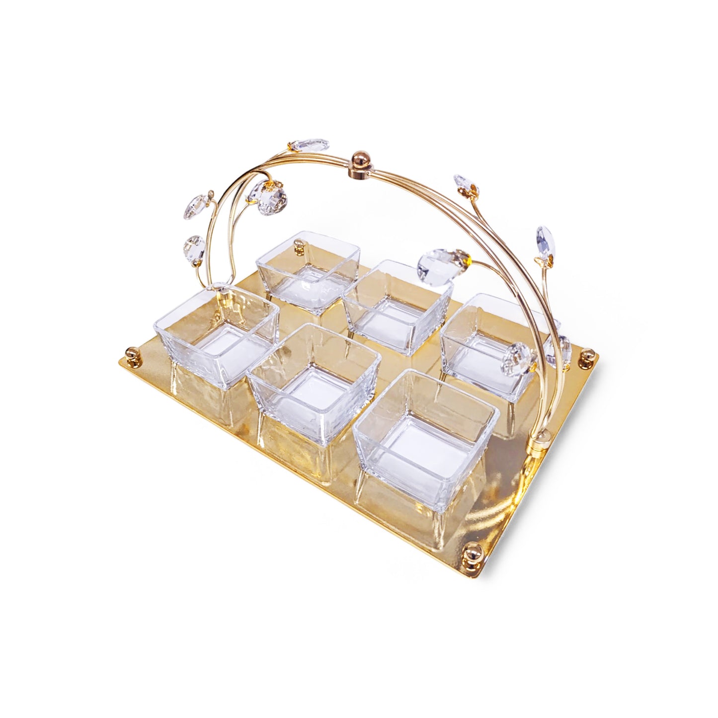 Milano 7 Piece Dessert Server Gold