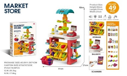 Market Store Supermarket Play Set with Light & Sound Multicoloured