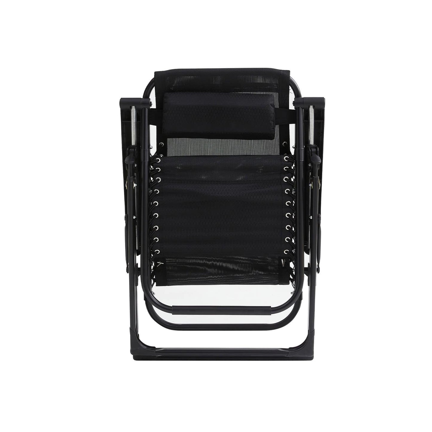 Exotic Designs Adjustable Folding Recliner Outdoor Chair Black