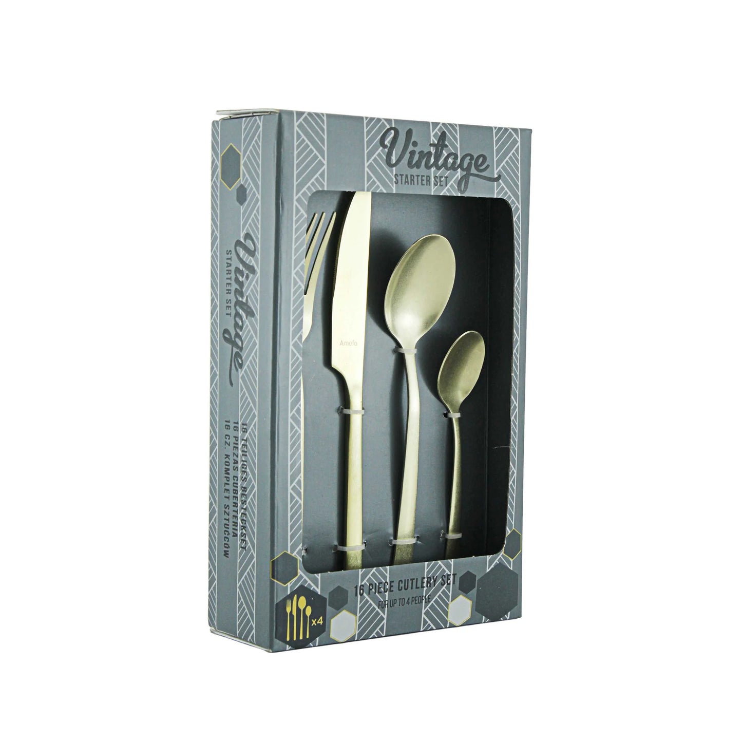 Amefa Manille Champagne Cutlery Set 16 Piece