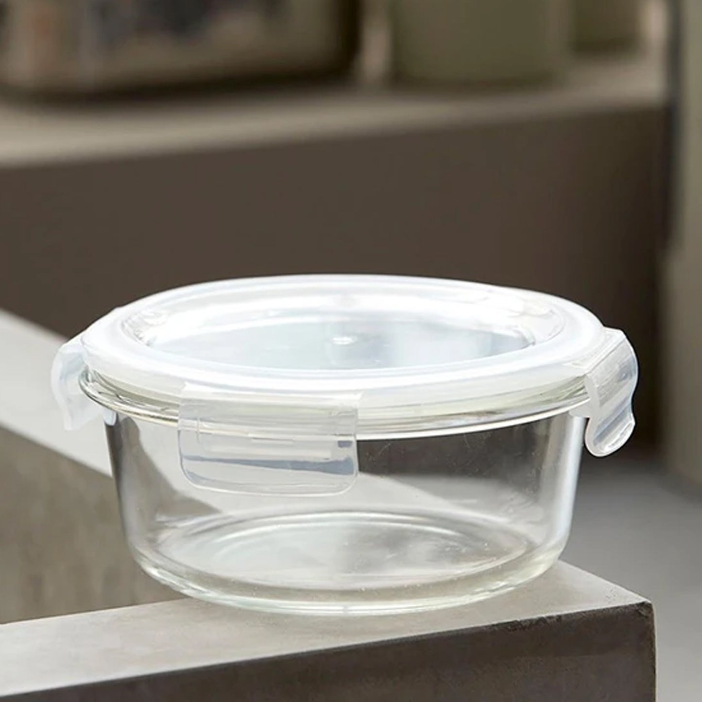 Aqua 620ml Glass Food Storage Container Clear
