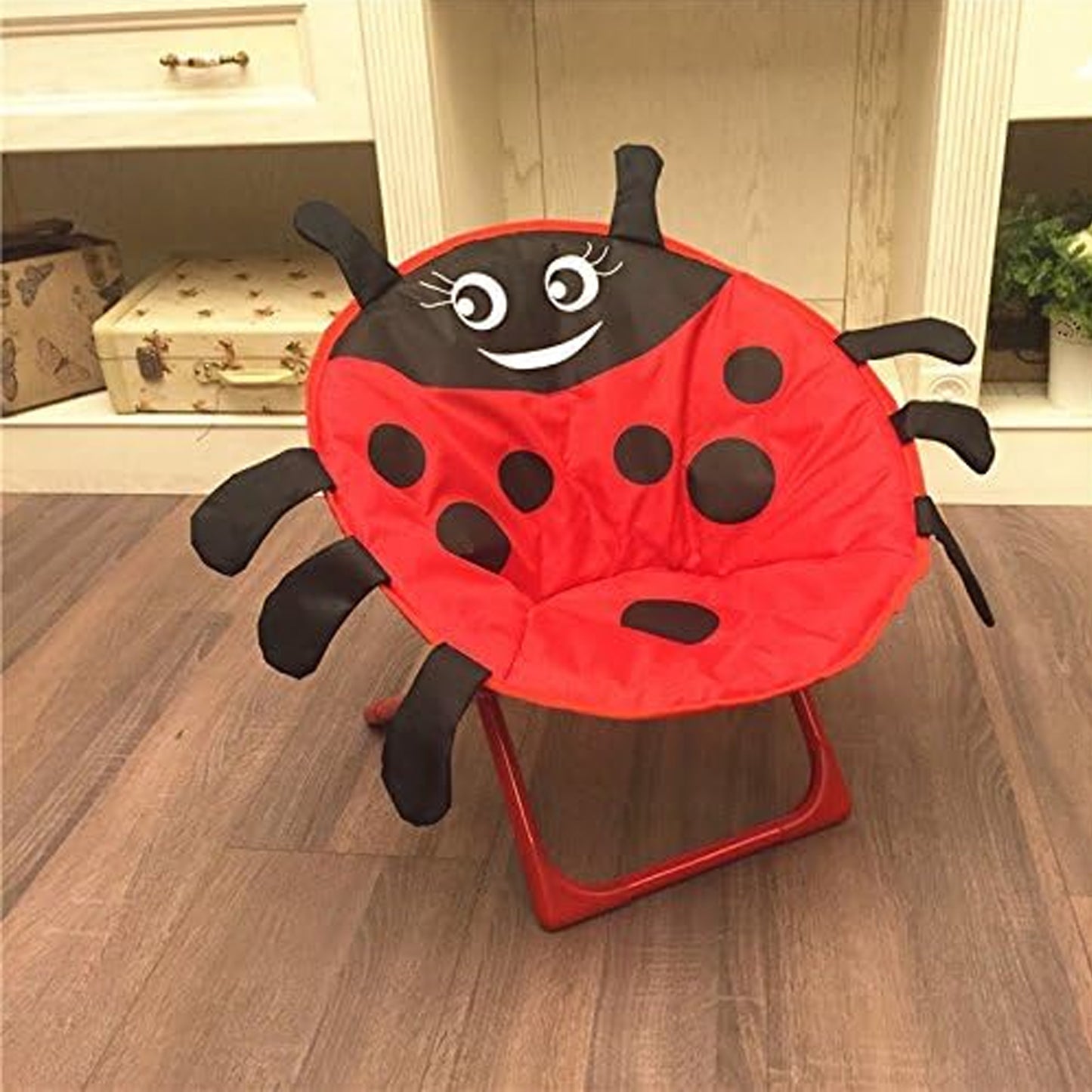 Urban Decor Kids Ladybug Cartoon Folding Chair Red