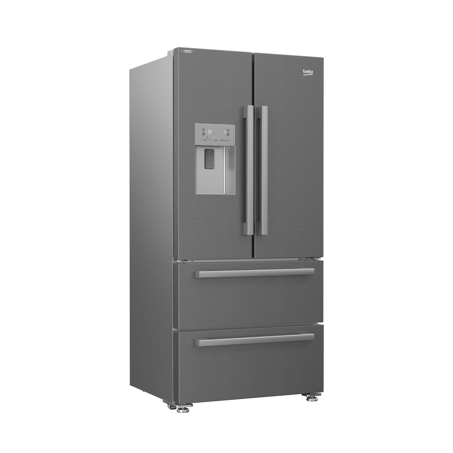 Beko 84cm French Door Fridge Pearl Steel