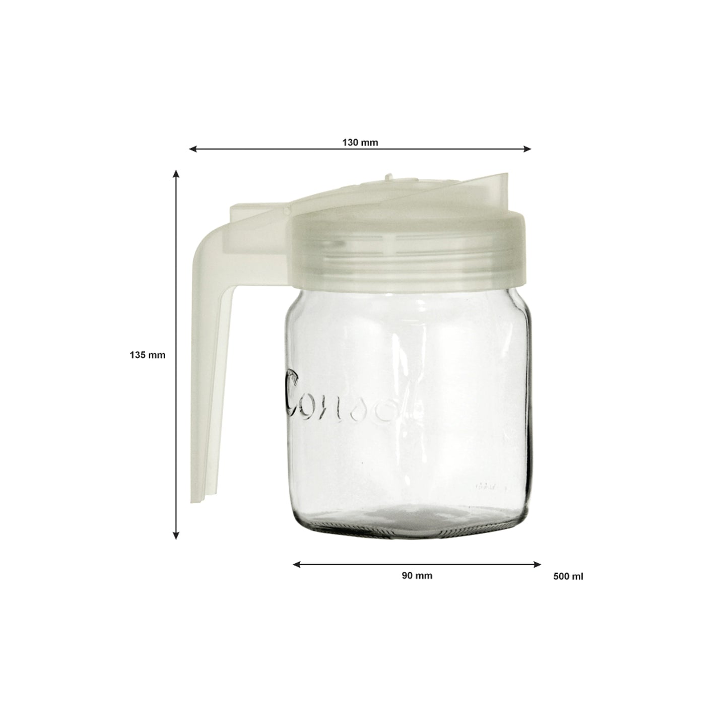 Consol 500ml Milk Jug White