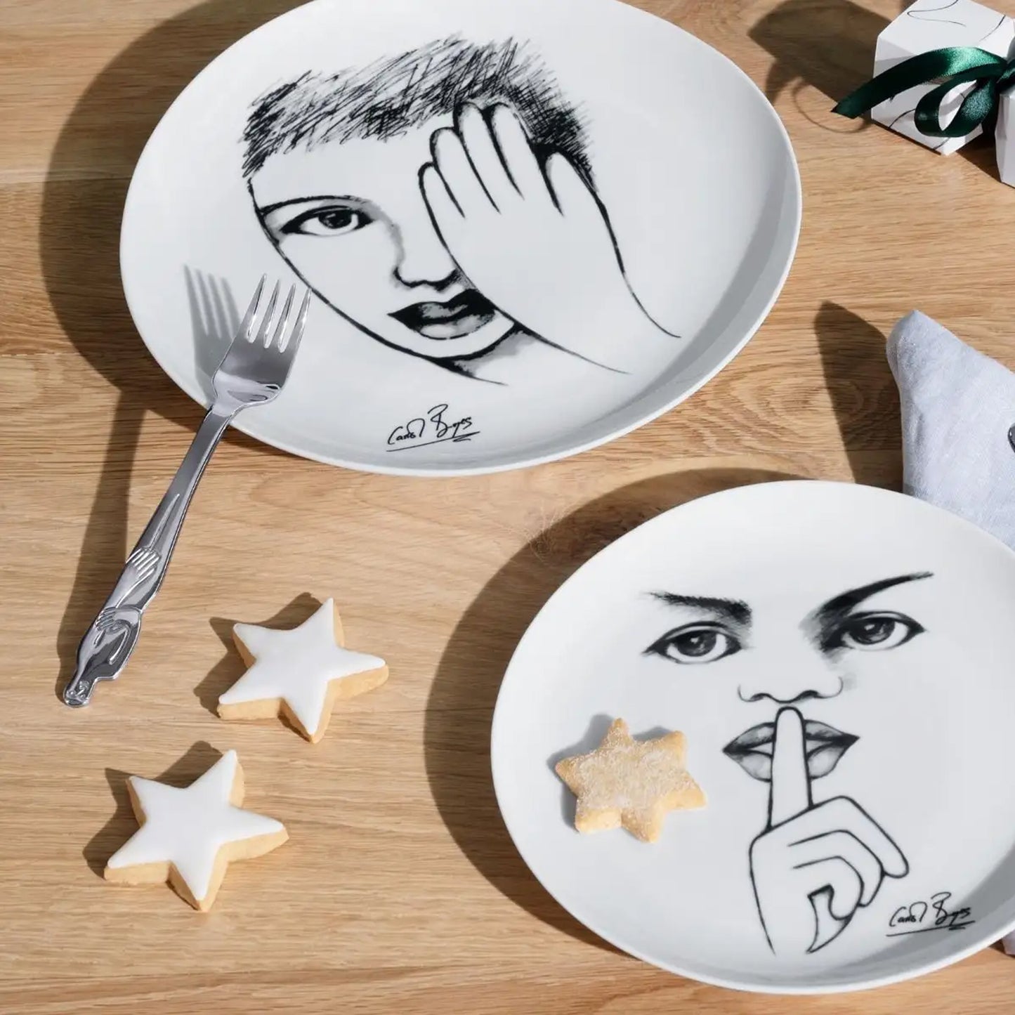 Carrol Boyes 4 Piece Eye for Detail Dinner Plate Set White