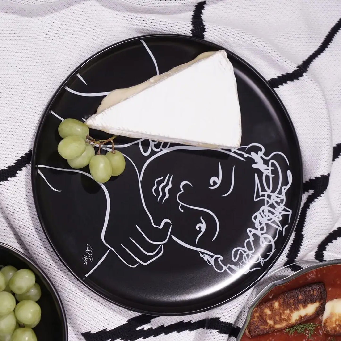 Carrol Boyes 4 Piece Sketchbook Dinner Plate Set Black