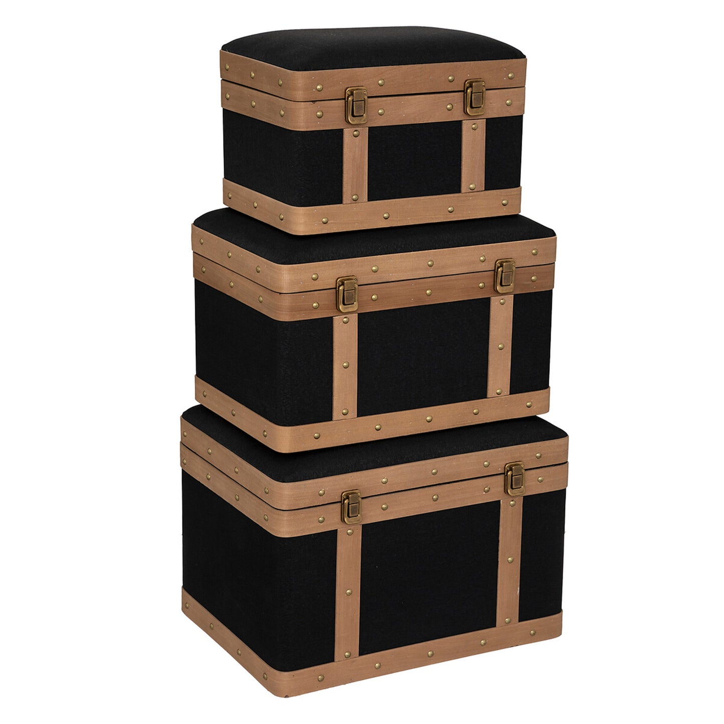 Atmosphera 3 Piece Trunks Set Black