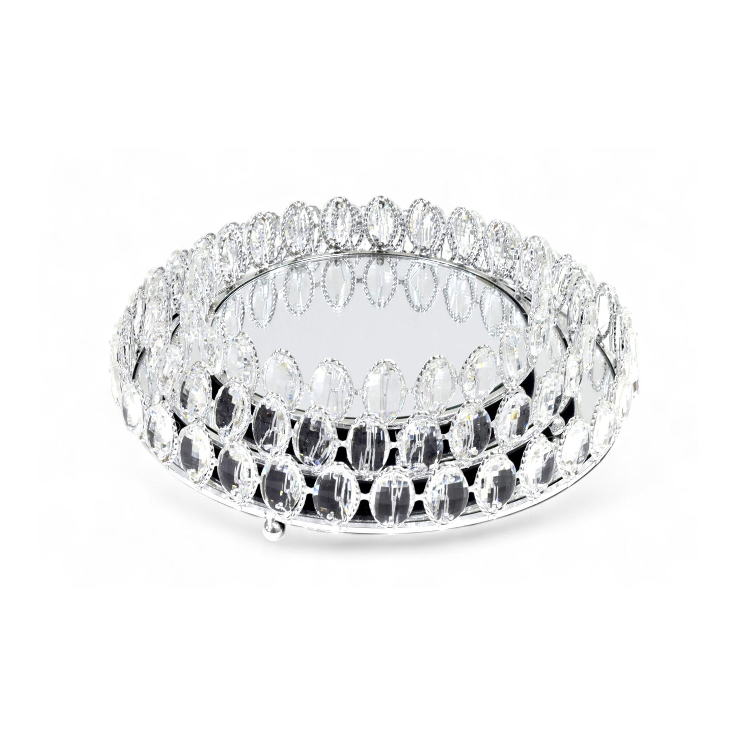 Milano 3 Piece Glass Tray Set Clear