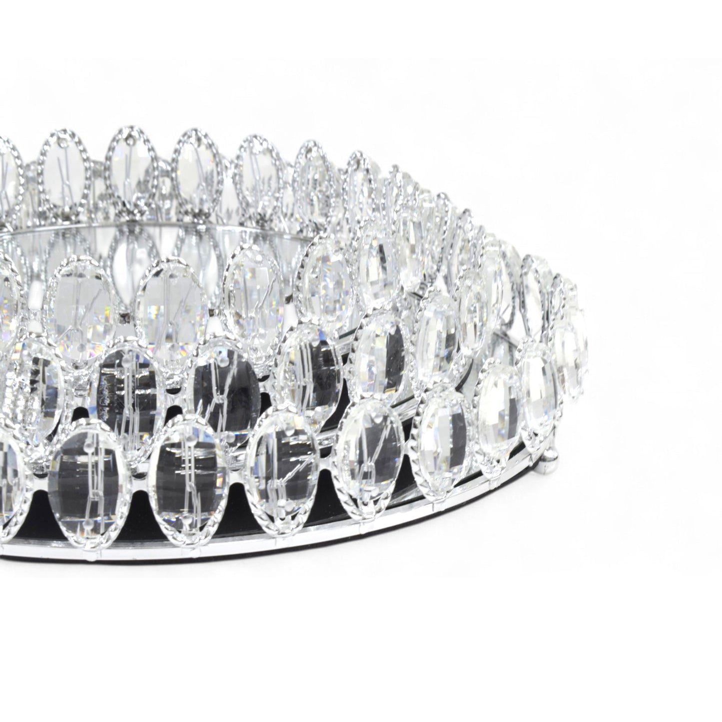 Milano 3 Piece Glass Tray Set Clear