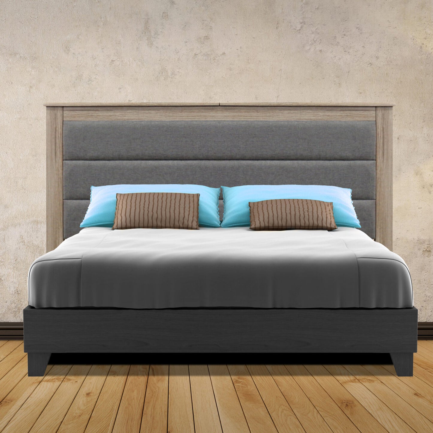 Exotic Designs Empire Headboard Mahogany