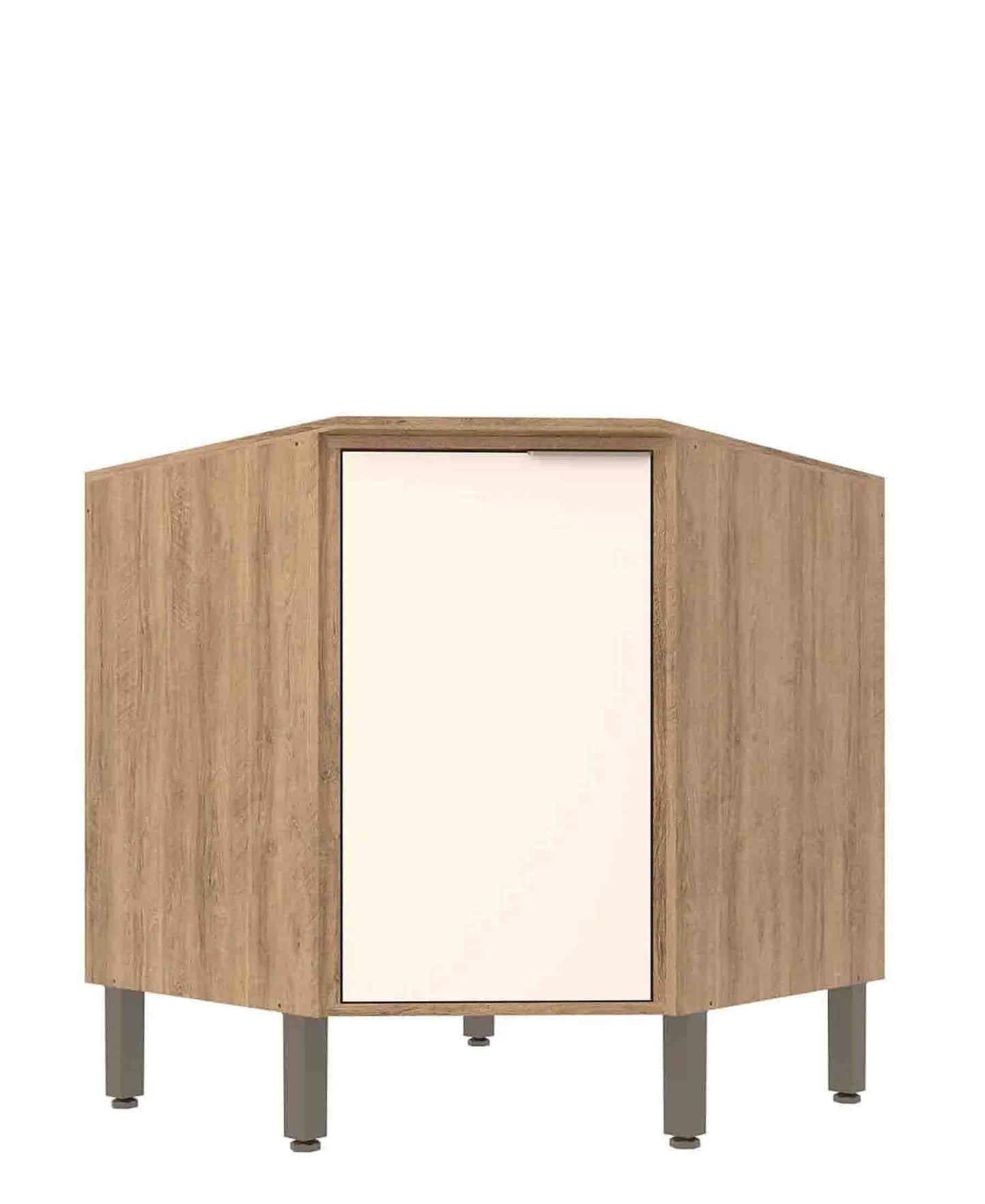Exotic Designs Thalita Bottom Corner Unit - Nogueira & Off White