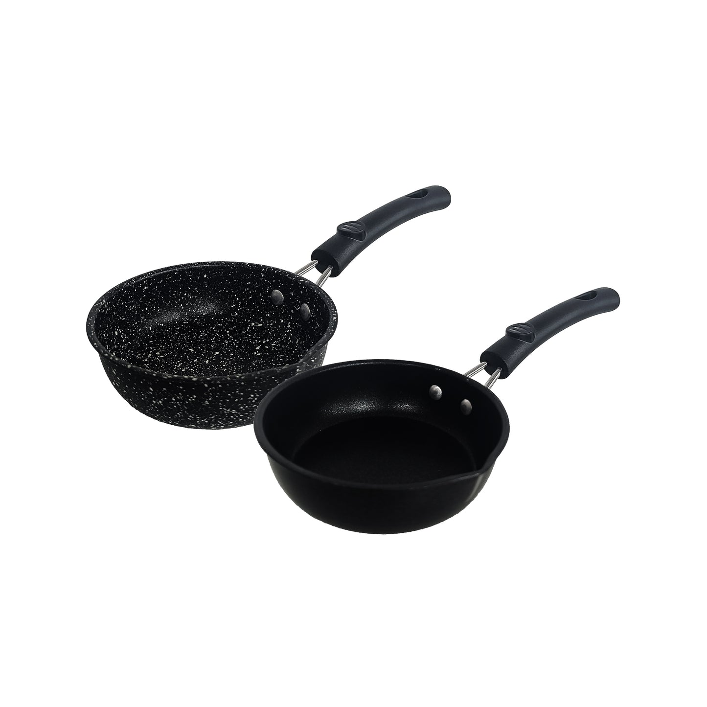 First Home Range 2 Piece 12cm Egg Pan Set Matte Black & Stone