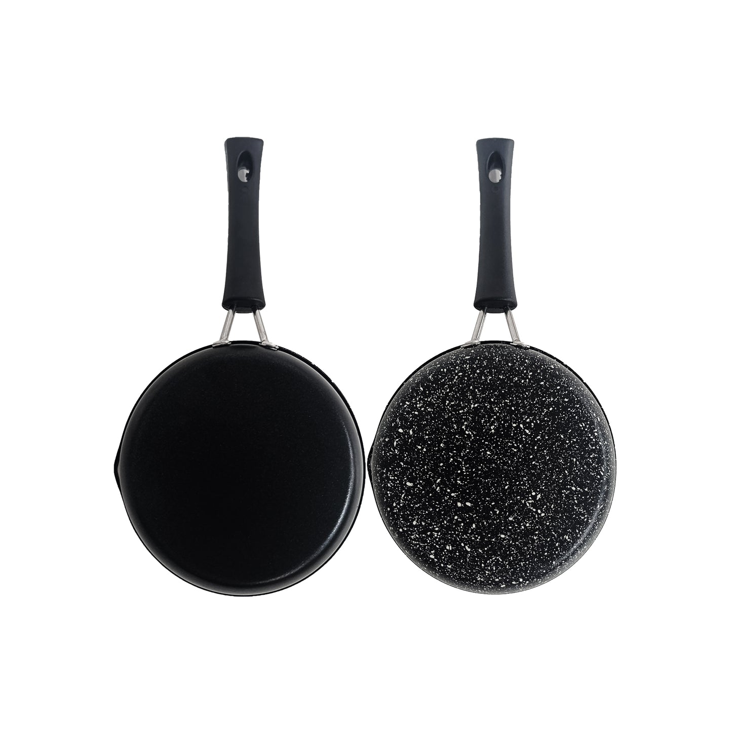 First Home Range 2 Piece 12cm Egg Pan Set Matte Black & Stone