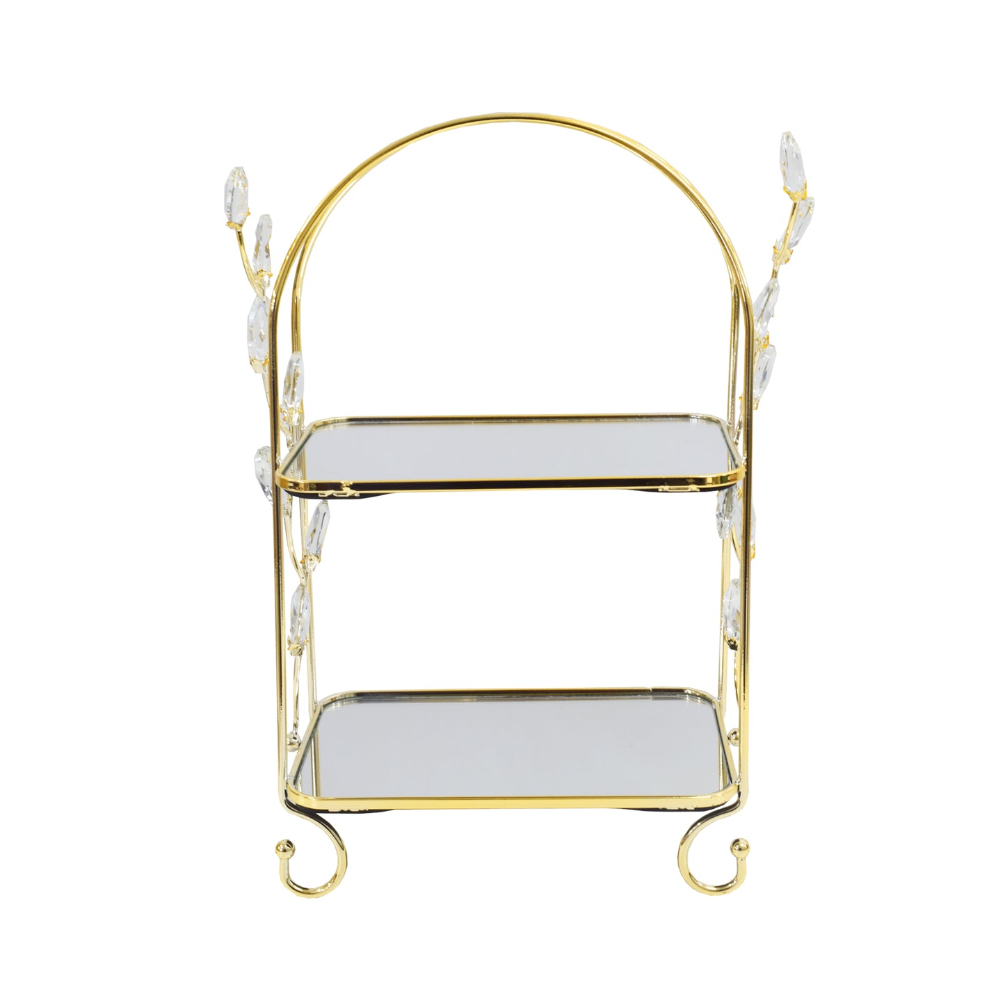 Milano 2 Layer Cupcake Stand Gold