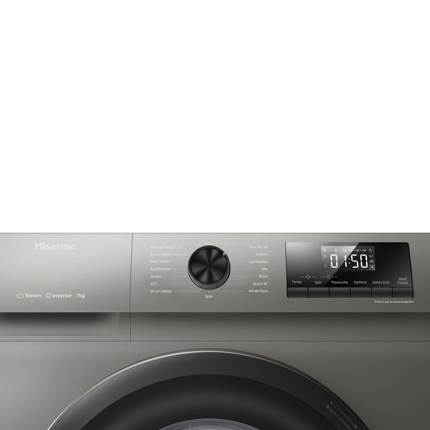 Hisense QP Series 7kg Front Loader Titanium