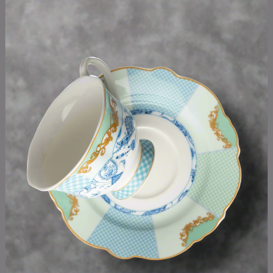 Jenna Clifford Italian Rose 150ml Cup & Saucer - White