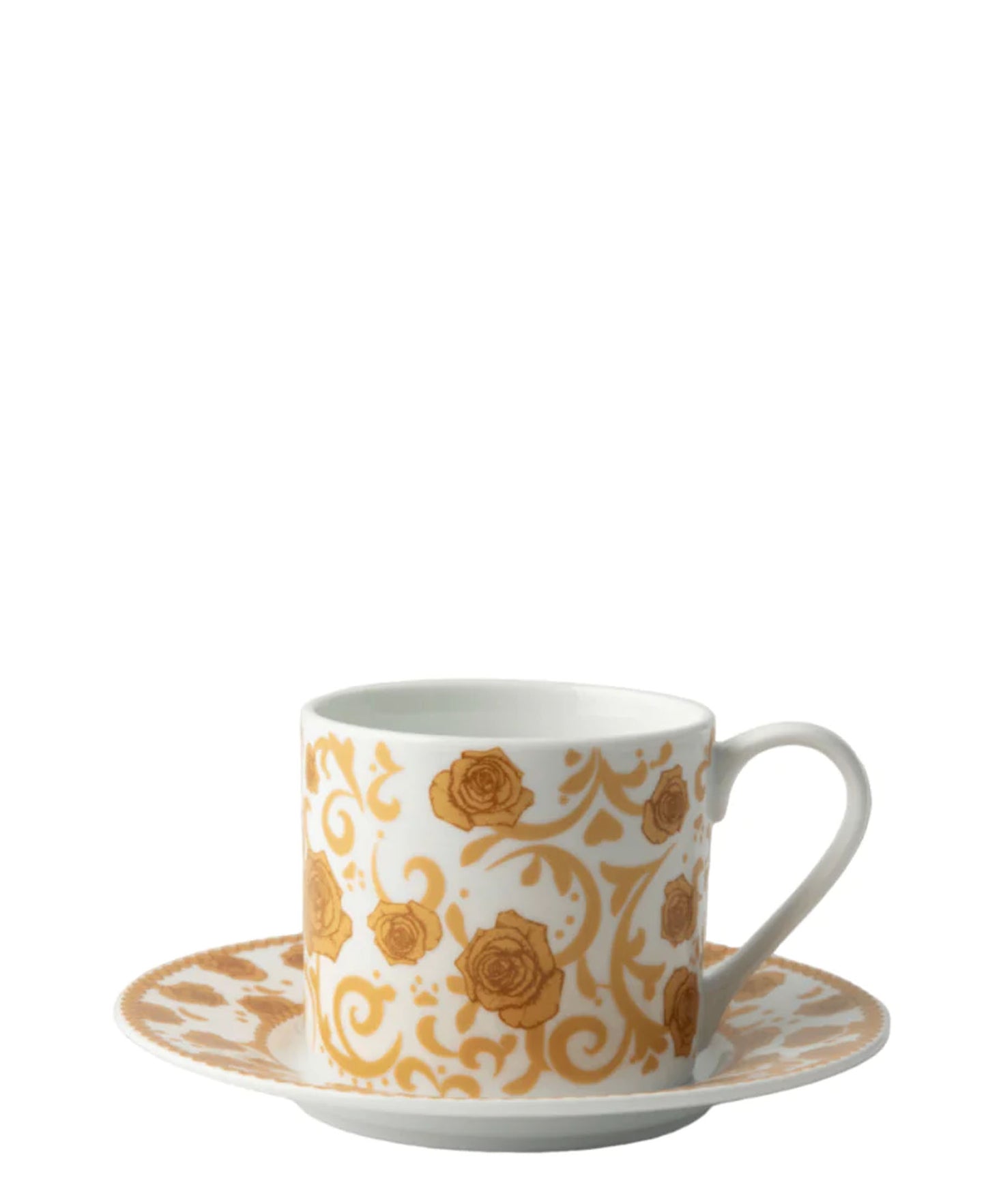 Jenna Clifford Milk & Honey Cappuccino Cup & Saucer Set - White & Gold