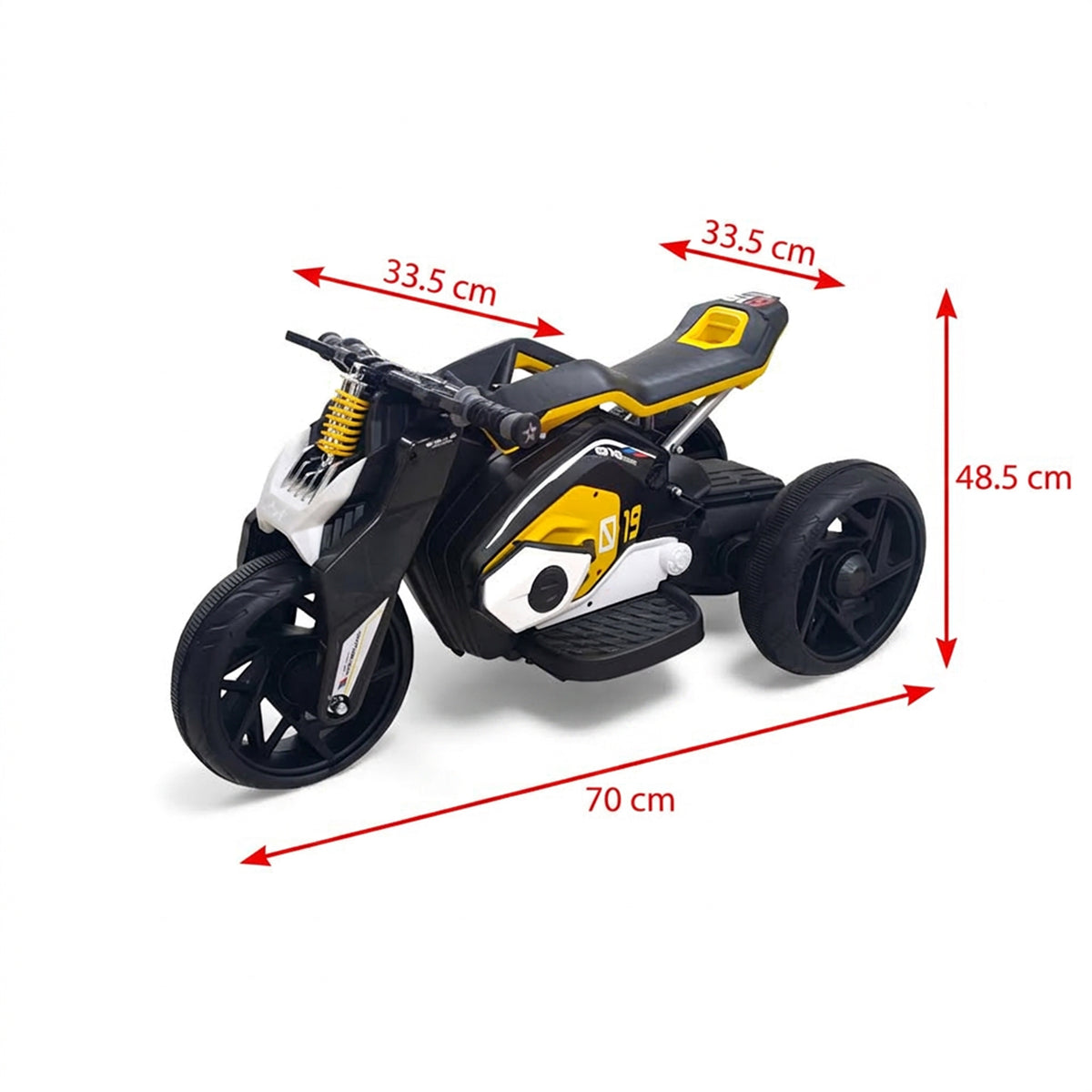 Kids Ride On Motorbike Black & Yellow