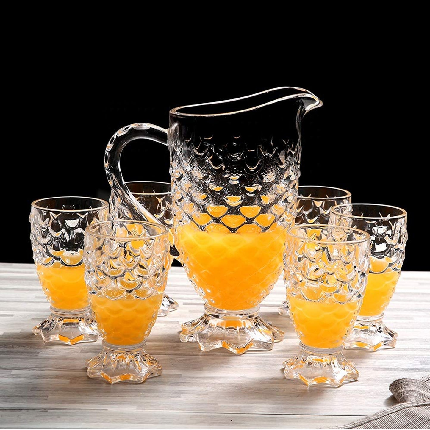 Kitchen Life 7 Piece Fish Lemon Set Clear