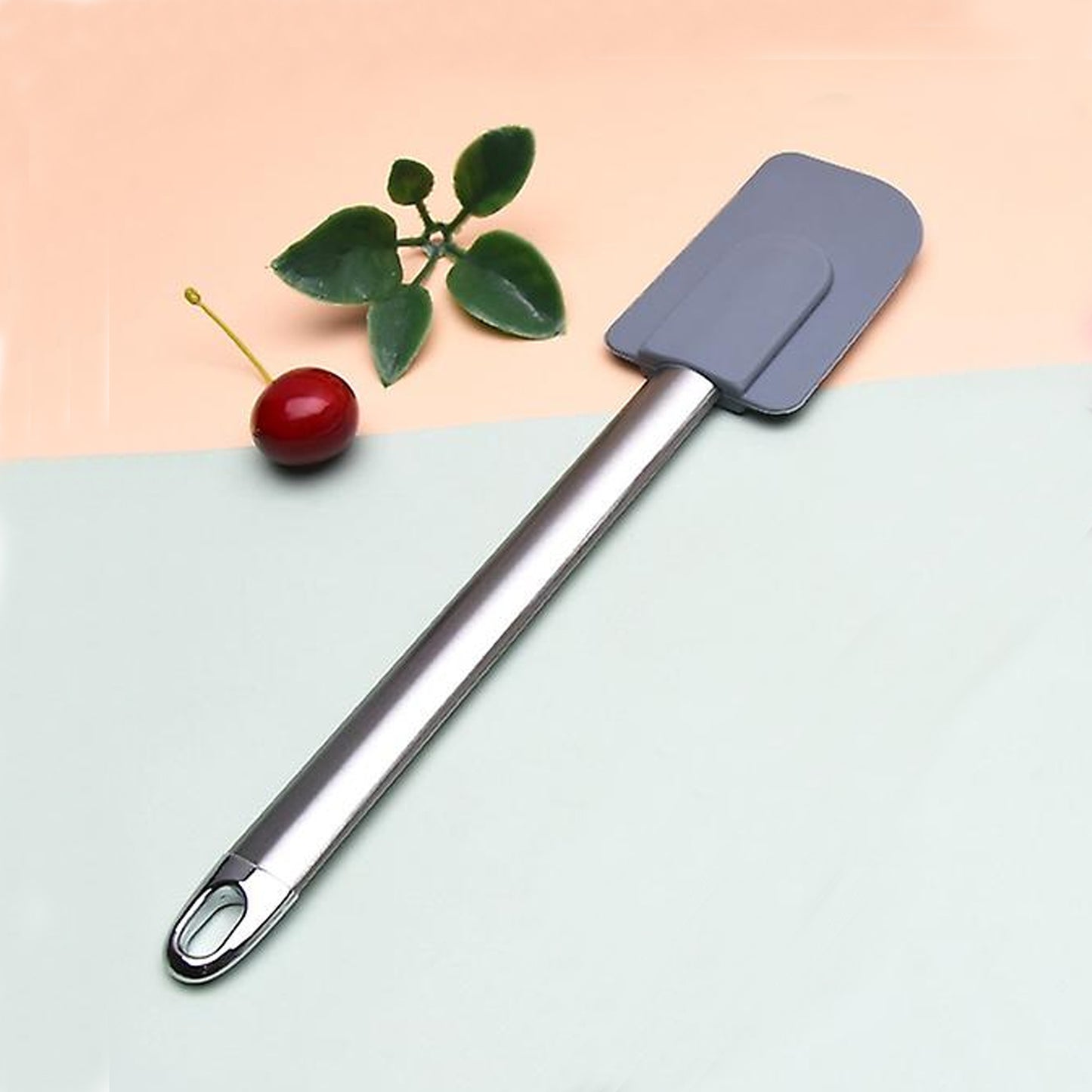 La Cucina Silicone Scraper With Stainless Steel Handle Grey