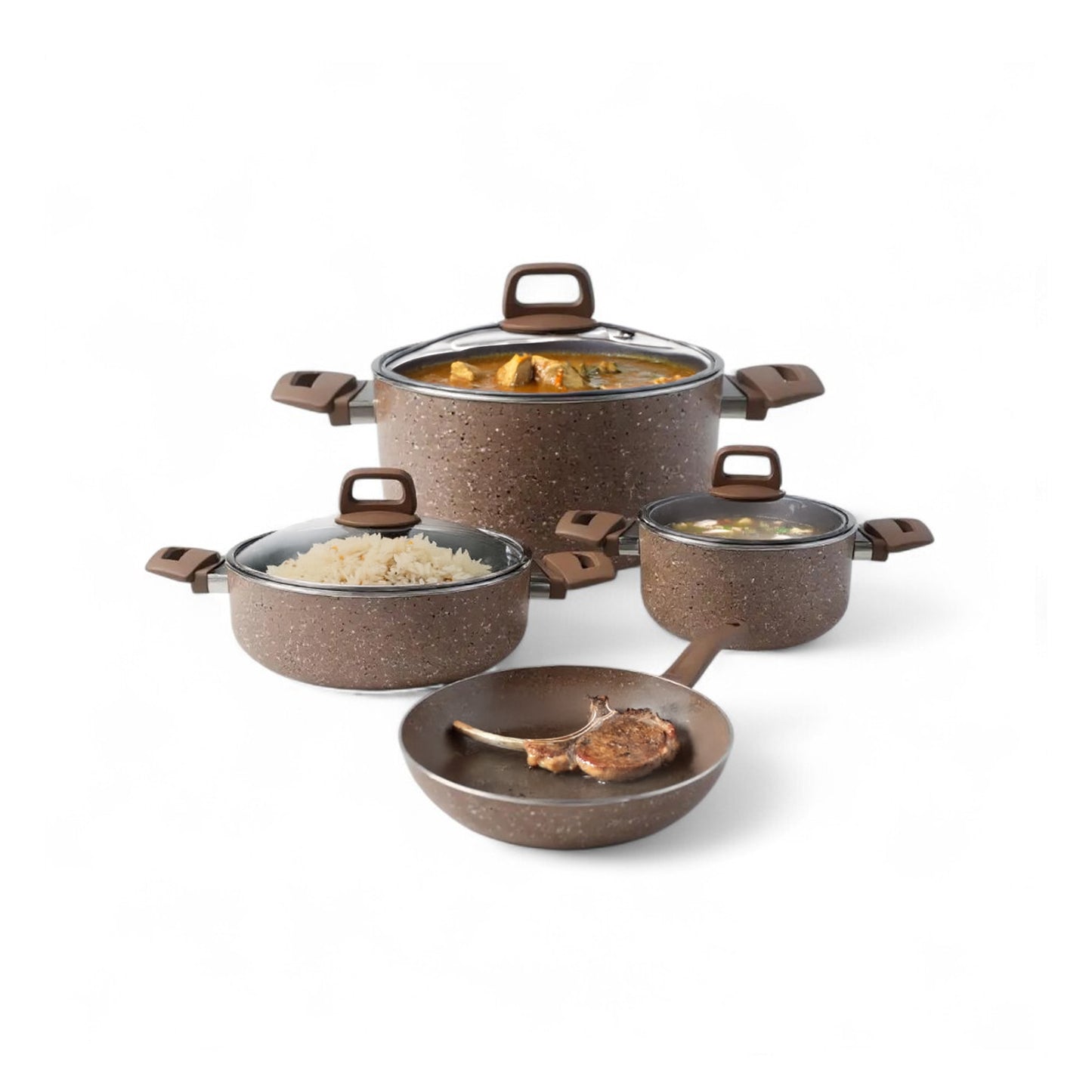 Leydi 7 Piece Pot Set Beige
