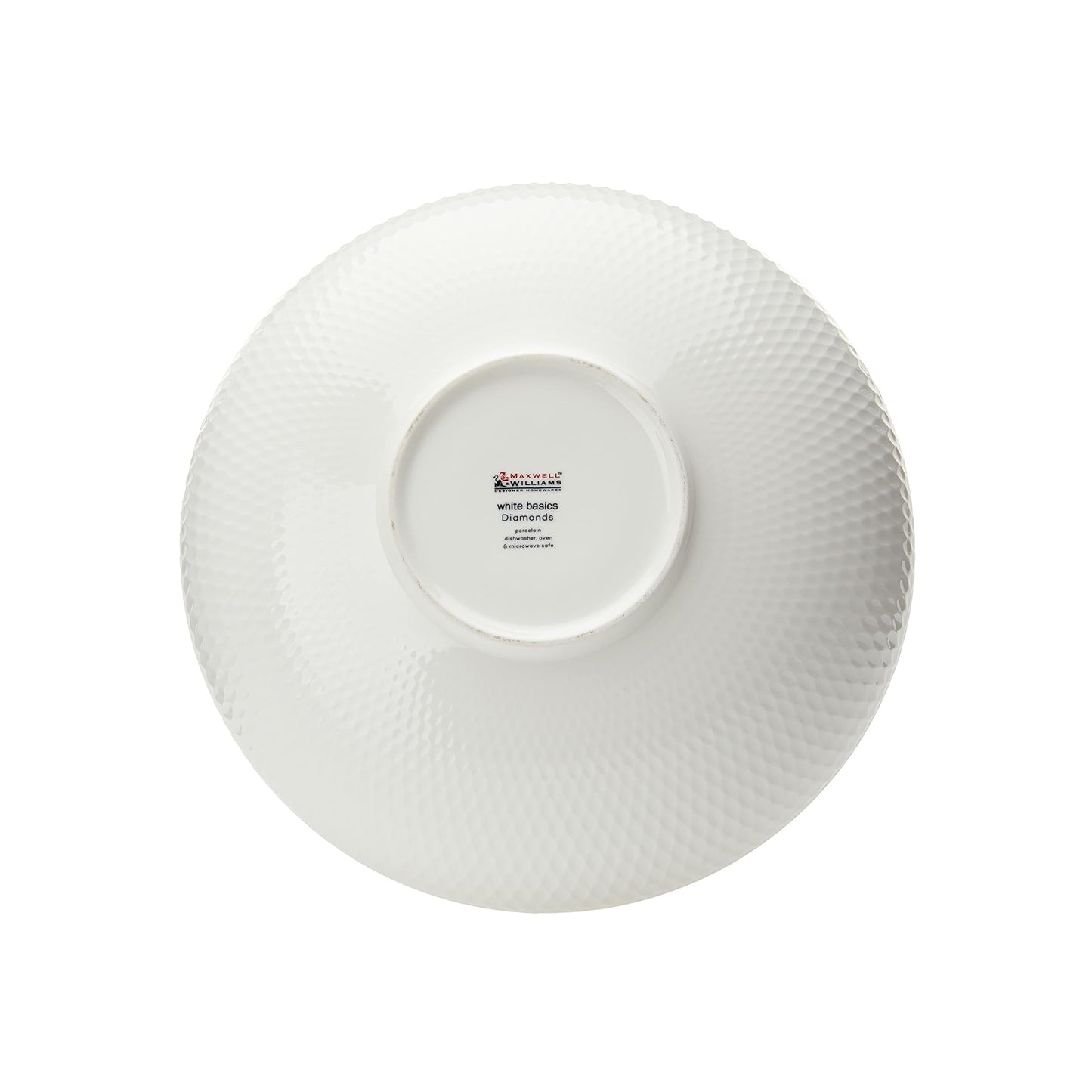 Maxwell & Williams Diamonds 28cm Round Serving Bowl White