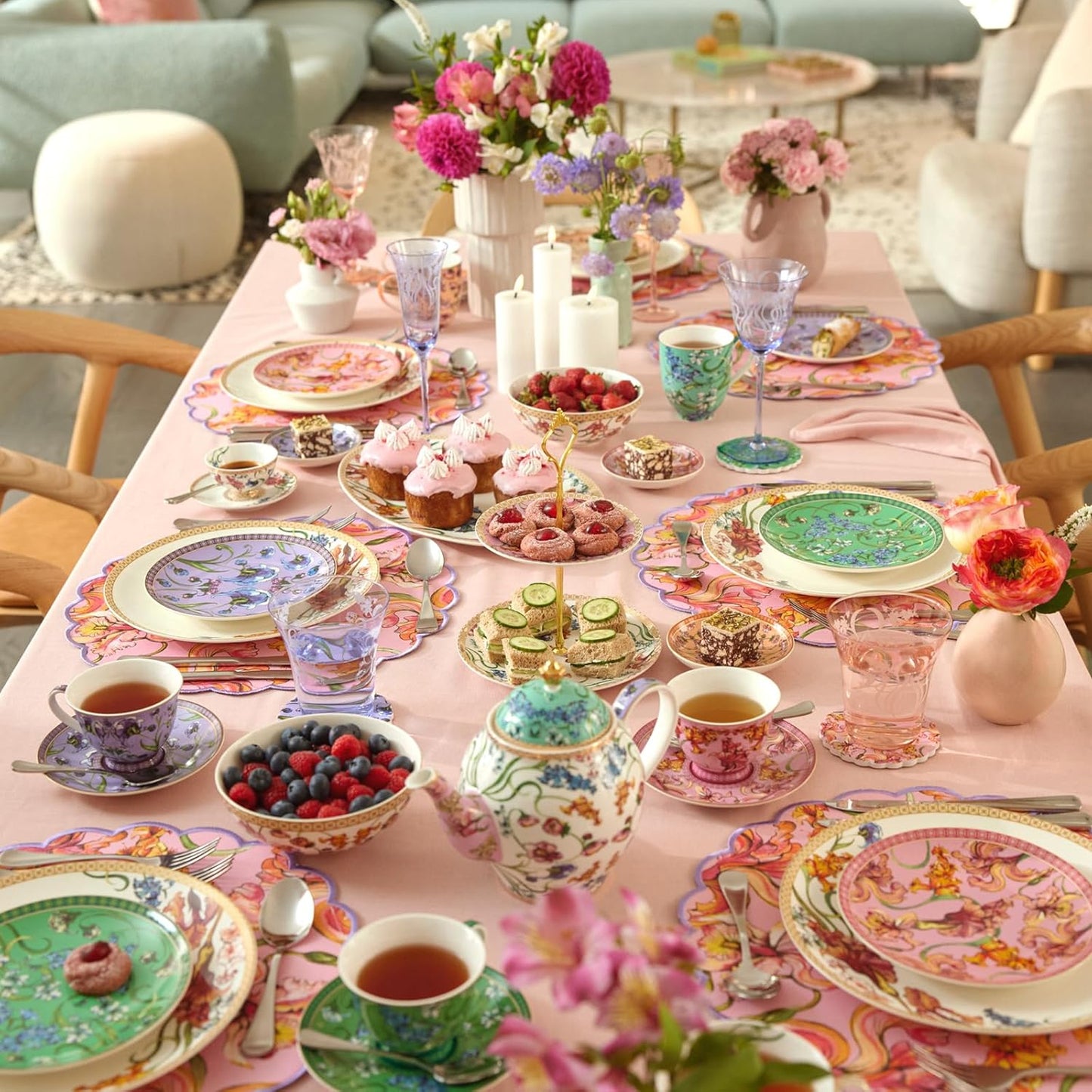 Maxwell & Williams 12 Piece Mystique Coupe Dinner Set Multicoloured