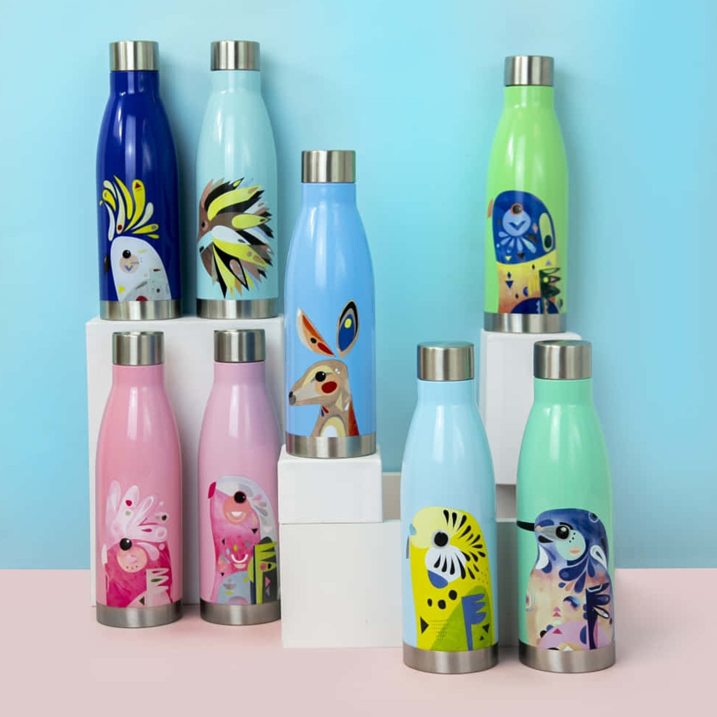Maxwell & Williams 500ml Pete Cromer Double Wall Insulated Bottle Blue
