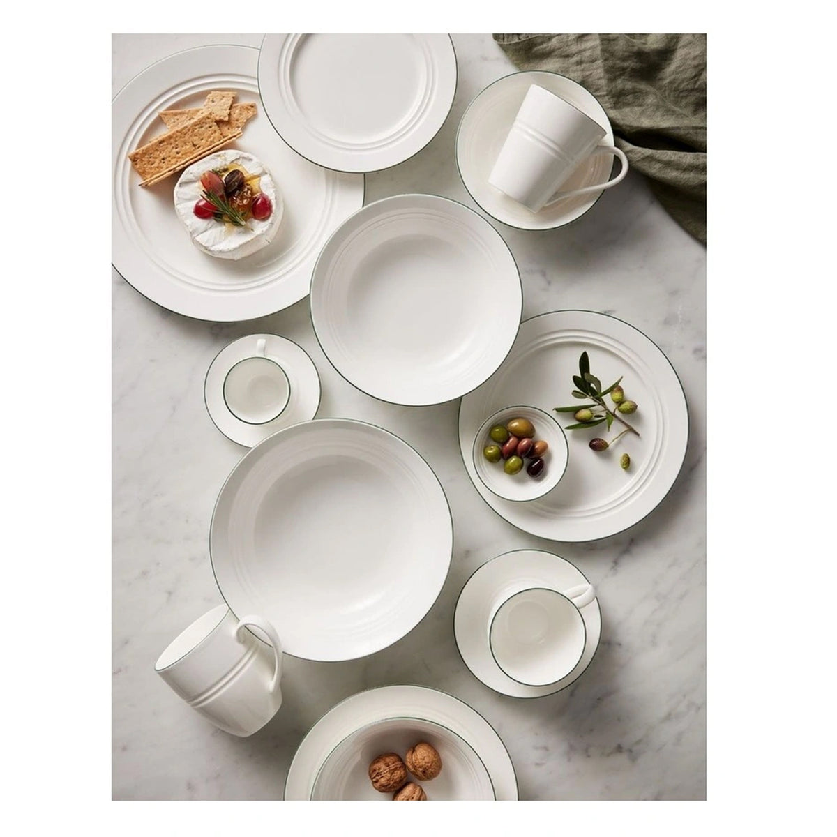 Maxwell & Williams White Basics Edge 19cm Rim Side Plate