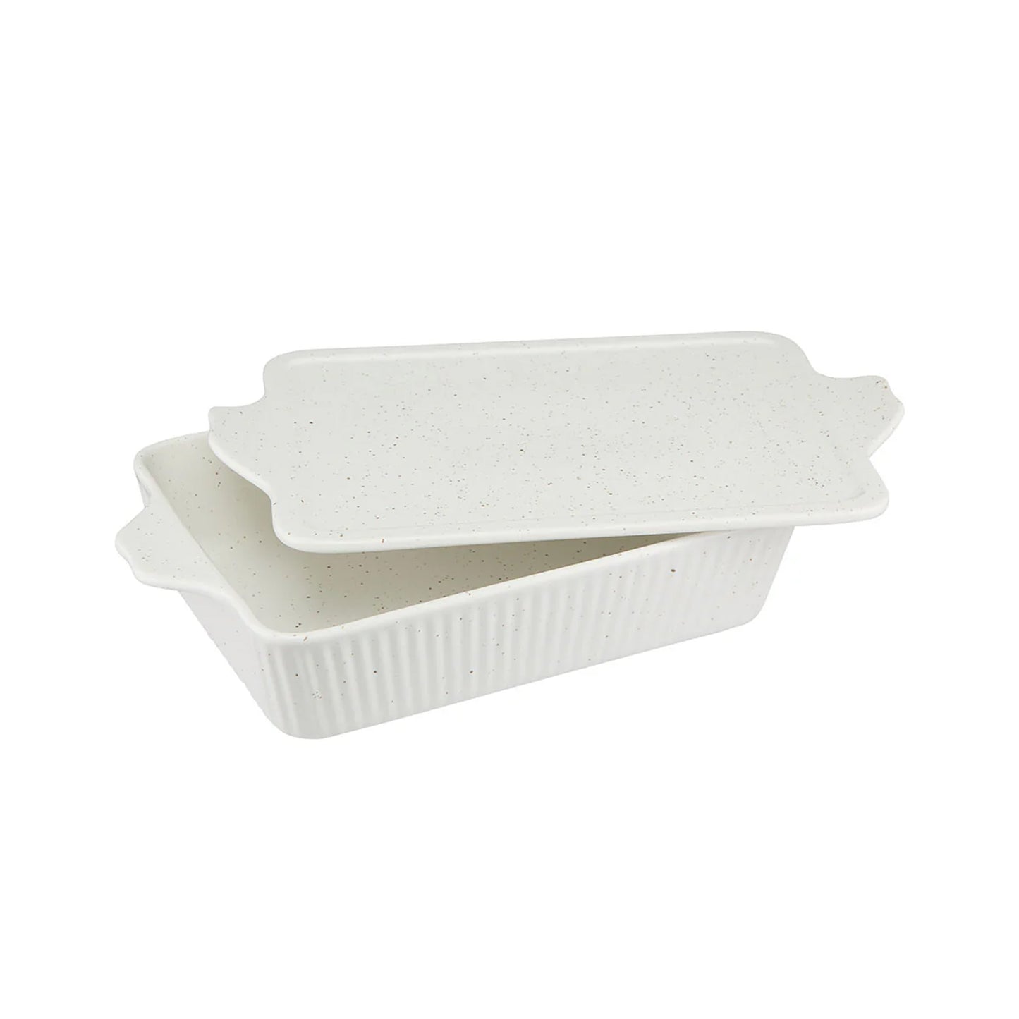 Maxwell & Williams Speckle Baker With Tray Cream