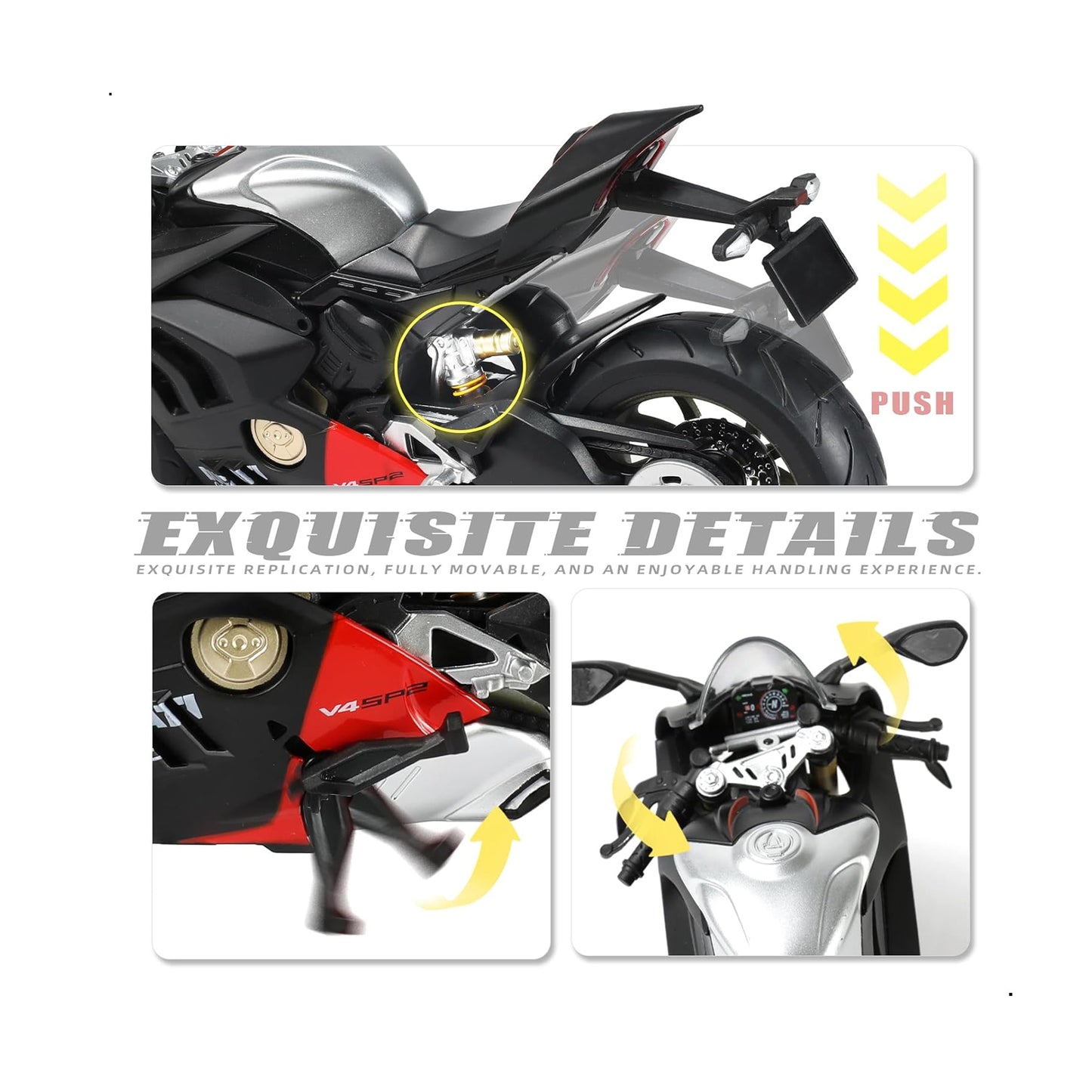 Die-Cast Motorcycle Model Black (Pre-order)