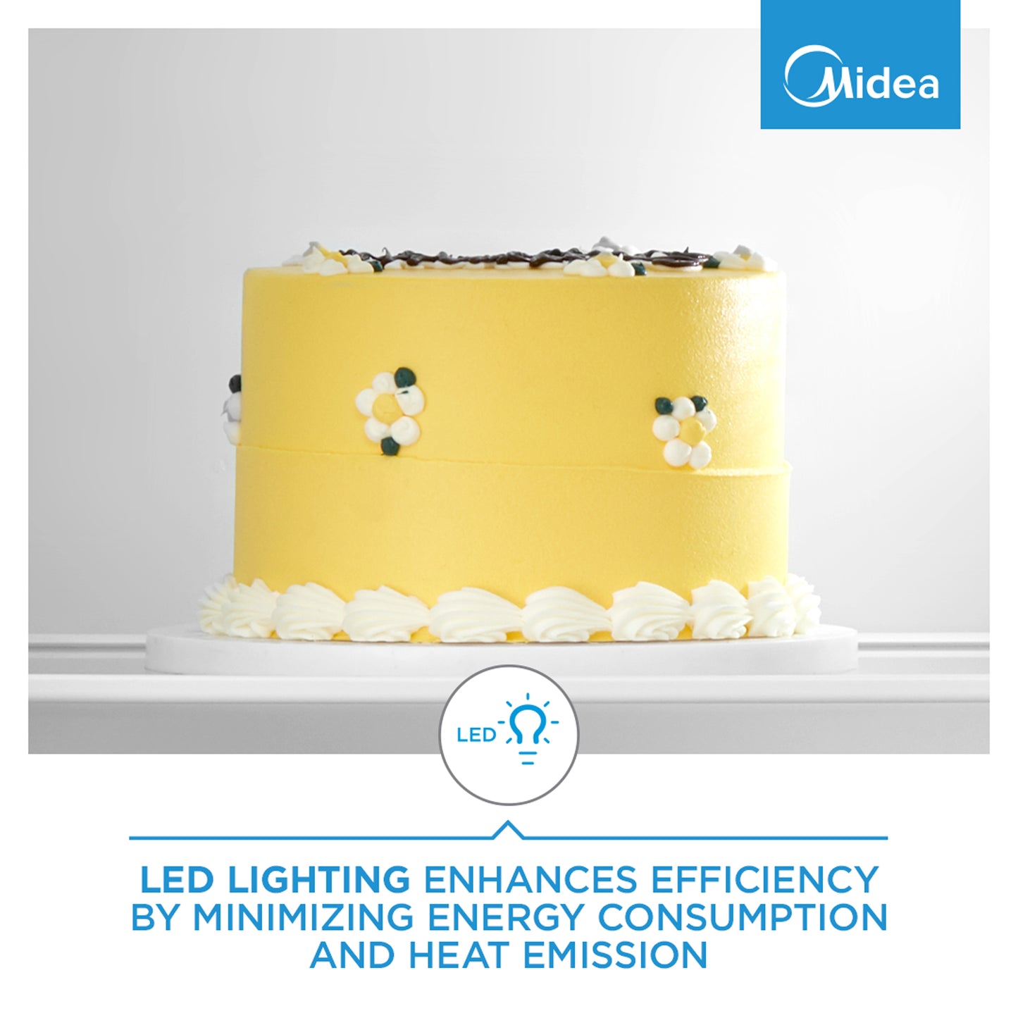 Midea 173L Top Mount Freezer Anthracite