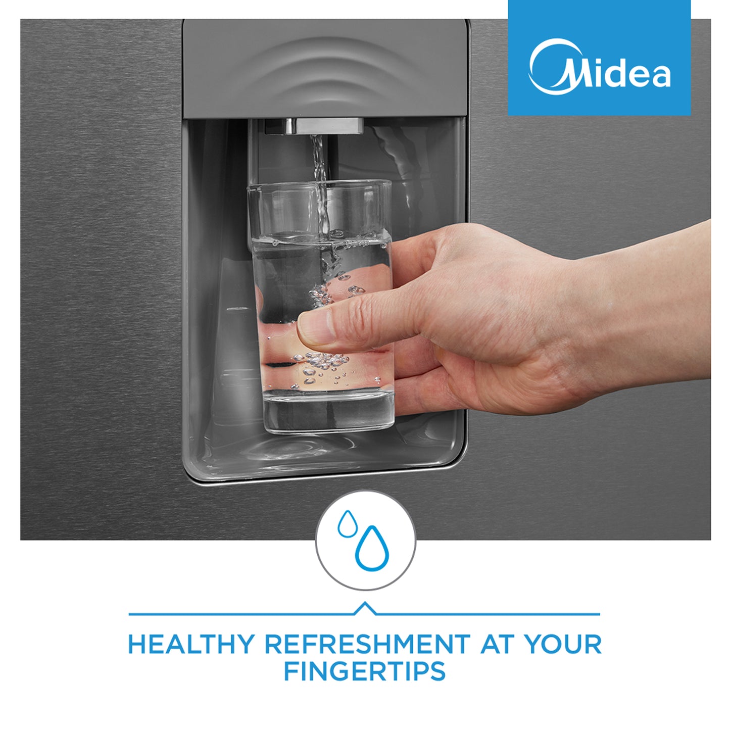 Midea 259l Bottom Mount Freezer Stainless Steel