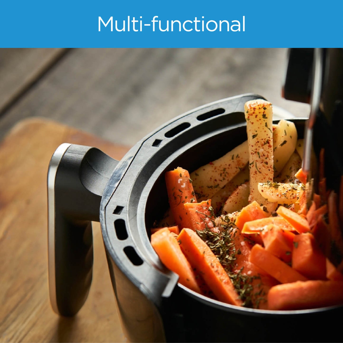 Midea 4.7L Manual Air Fryer Black