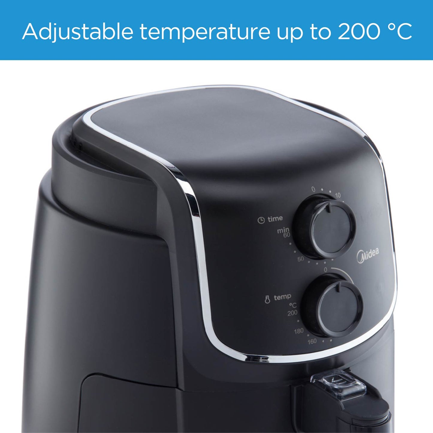 Midea 4.7L Manual Air Fryer Black