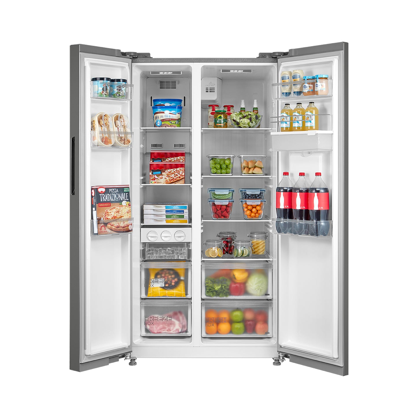 Midea 513L Side by Side Refrigerator Stainless Steel