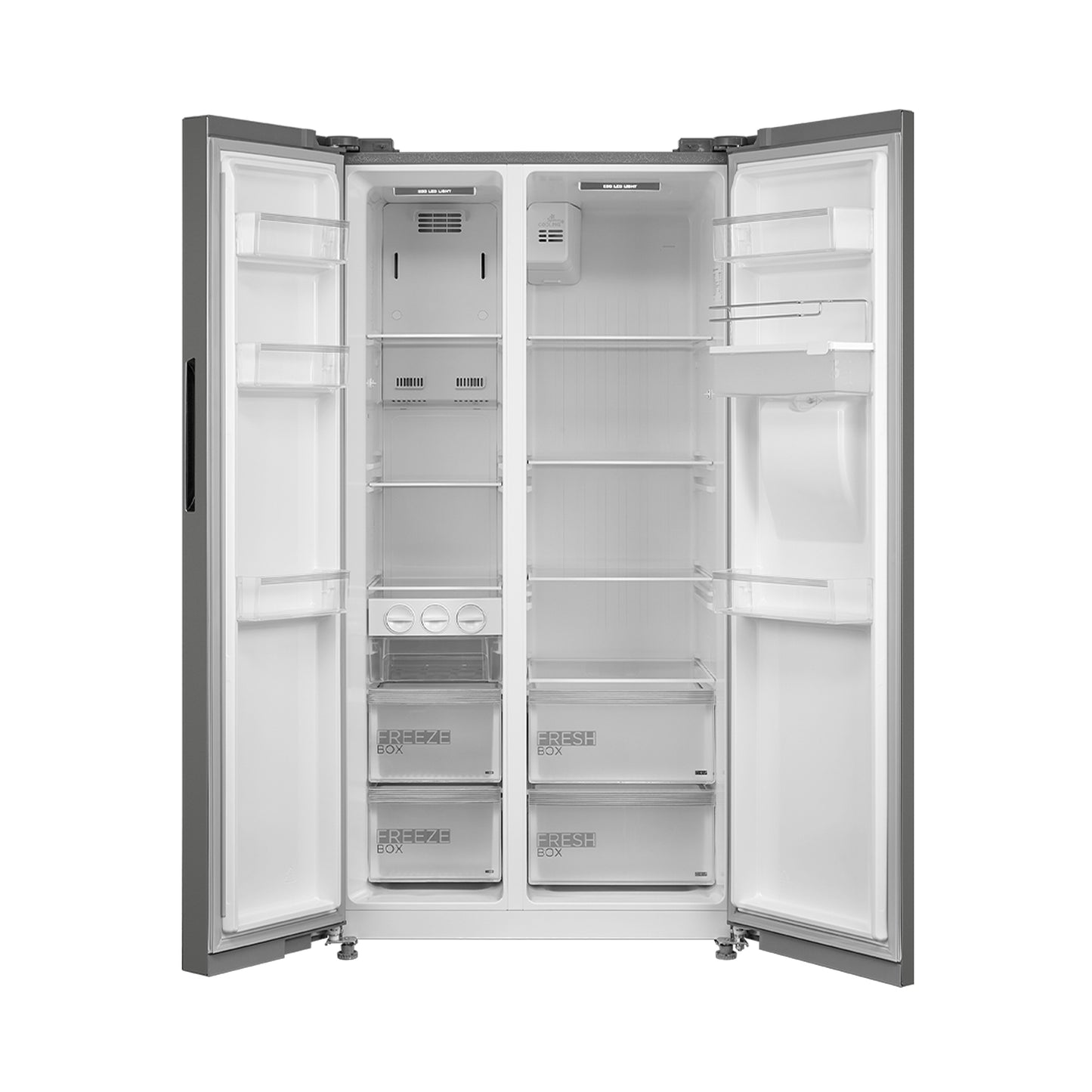 Midea 513L Side by Side Refrigerator Stainless Steel