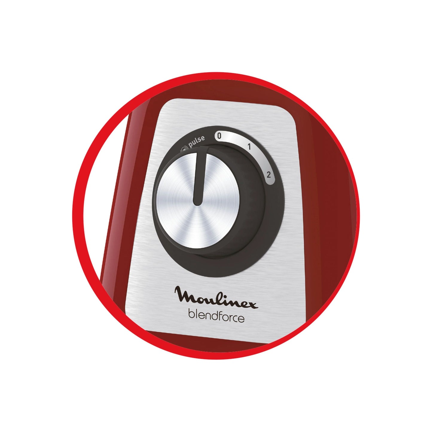 Moulinex Blendforce 2 800W Glass Jug Blender Red